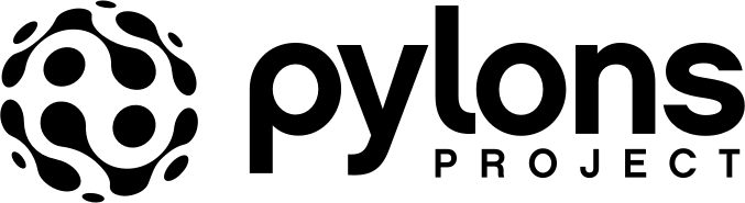 Pylons Project logo black on transparent background
